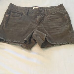 Olive green cordouroy short shorts size 2